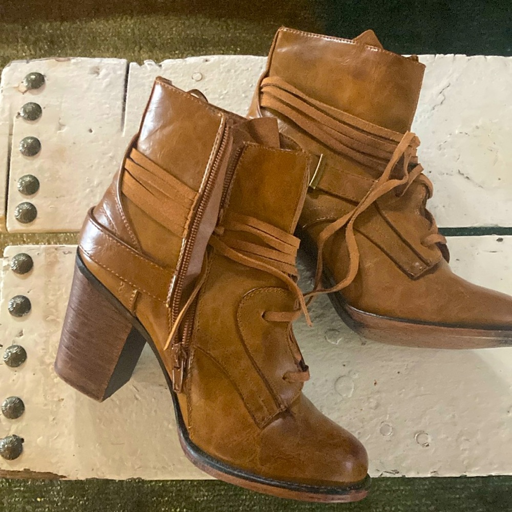 Heeled above ankle boots